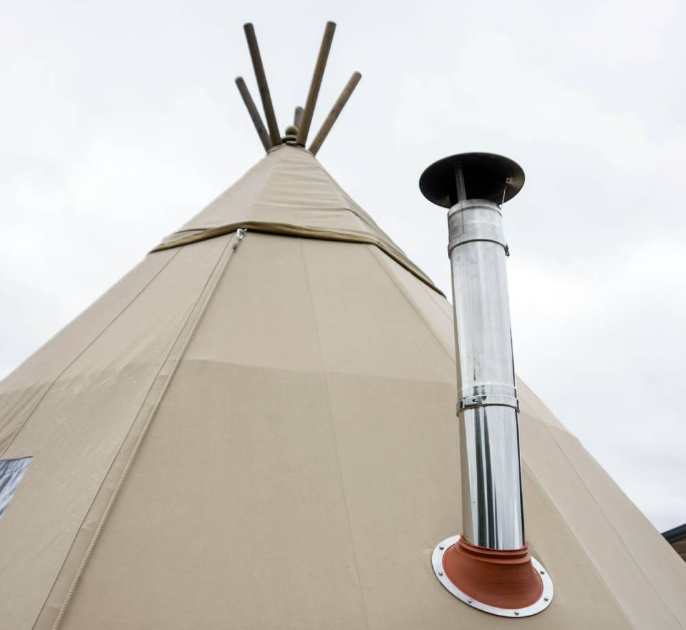 Ana Tent Flue Flashing Kit Tent Chimney Anti-scalding Silicone Cover For Bell Tent Yurt Fits Frontier Outbacker Stove Hot
