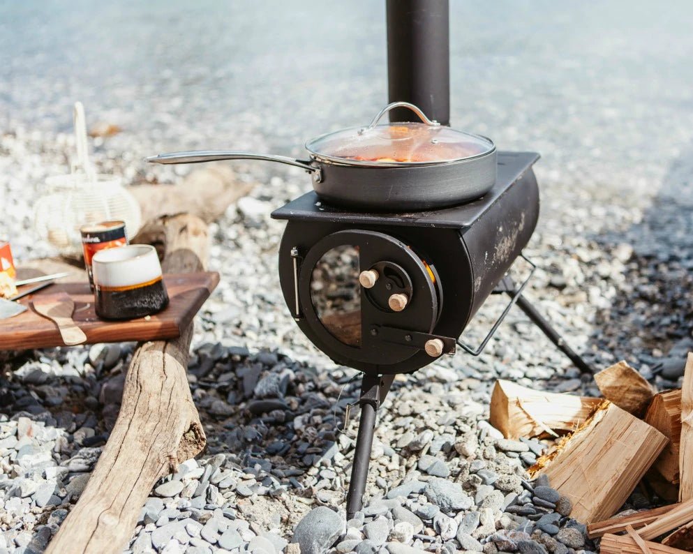 Anevay Frontier™ Stove. Portable wood burning stove